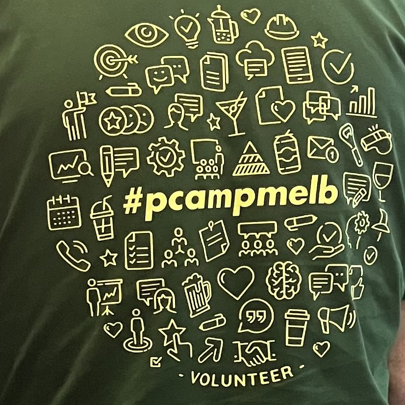 Plus special thanks to all the volunteers 🙌 #pcampmelb 💚⚙️💚