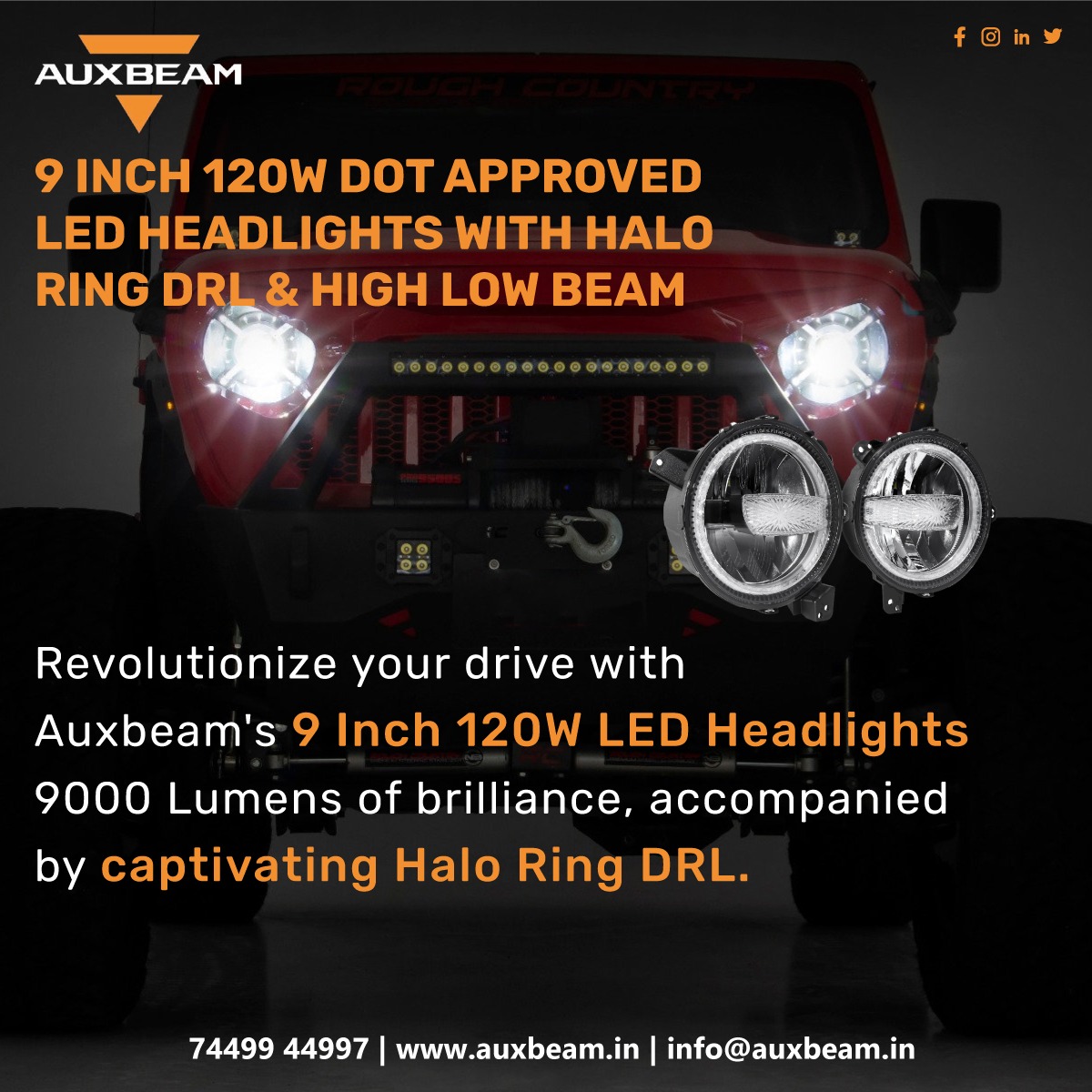 Revolutionize your drive with Auxbeam's 9 Inch 120W LED Headlights - 9000 Lumens of brilliance, accompanied by captivating Halo Ring DRL.

#AuxbeamLED #LEDHeadlights #RevolutionizeYourDrive #BrightLights #9000Lumens #HeadlightUpgrade #HaloRingDRL #CarAccessories #AutoUpgrades