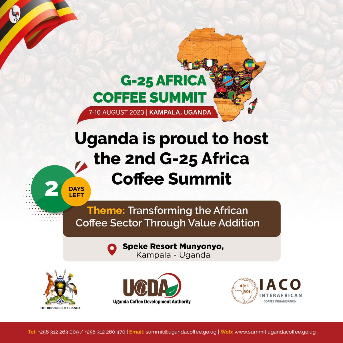🅰️ron  on X: 2Days left —ℹ️ @CoffeeUganda #CoffeeUganda #G25UG  t.coxCJkuBiDV7  X