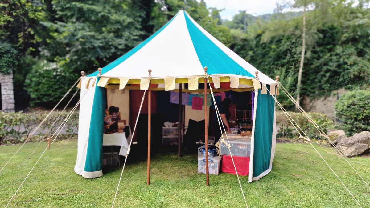 The first stall is up. 
#thematlockbathpiratemutiny #matlockbathpiratemutiny #pirates #piratefestival #truentertainments #matlockbath #derbyshire #festival