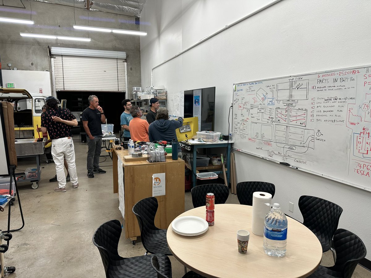 own1996x's tweet image. VW Bus conversion at EV-LC (EV Learning Center) in San Marcos, CA