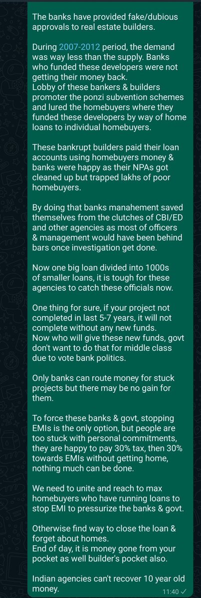 Whistle90827204's tweet photo. @DivyaratanG @sachinchauhan22 @suchetadalal @Sreya_Chattrjee Even @suchetadalal don't speak about the scam of banks in #homeloan segment. Lakhs of homebuyers trapped by bank in ponzi schemes 
Media person cover only stories beneficial to them, no one care about lakhs of #CheatedHomeBuyers trapped by #HDFCBank #ICICIBank #AxisBank https://t.co/6KOWQQUADM