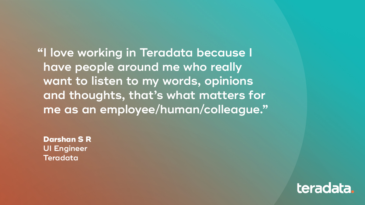 Teradata's tweet photo. Behind every innovation is an equally talented human being. On #TeamTeradata, our employees’ thoughts and ideas are what make us great.
Check out openings to join our talented global team: https://t.co/Rd8CWQNQFZ https://t.co/nt4rayQyDx