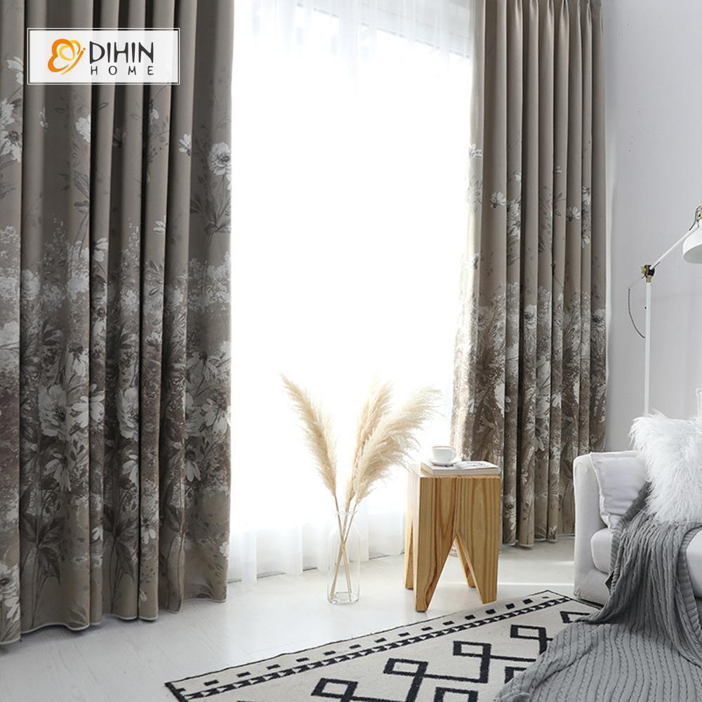 dihinhome's tweet photo. Check out this product 😍 DIHIN HOME Grey Flowers Printed，Blackout Grommet Window Curtain for Living... 😍 
by DIHINHOME Home Textile starting at $38.00. 
Shop now 👉👉 https://t.co/JjKjDeCvi8 https://t.co/gqqRyEoVUx