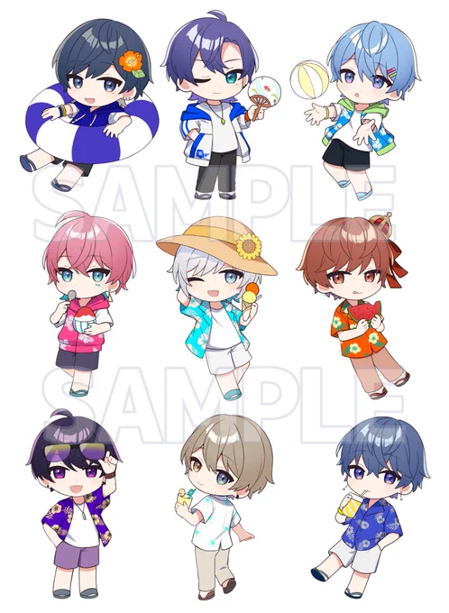 【お仕事の報告】 改めまして、vivid vol2 -Summer Tour 2023-のグッズSDイラストを担当させていただきました! よろしくお願いします  vivid▷
