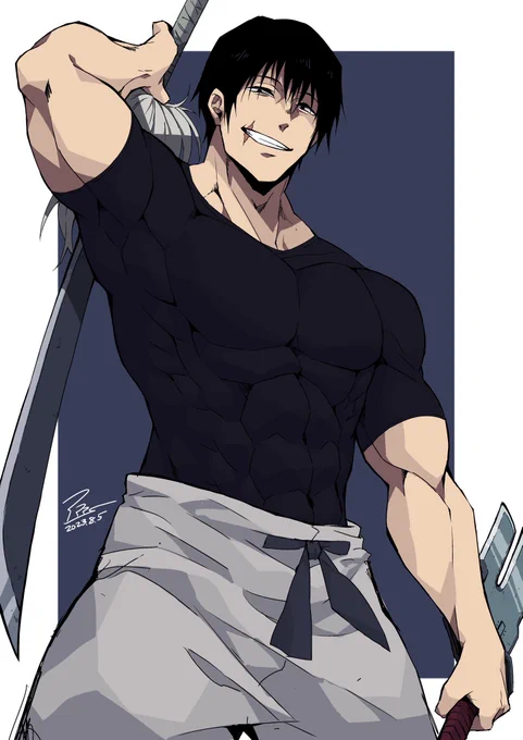 呪霊無し肉体美差分とメイキング #呪術廻戦 