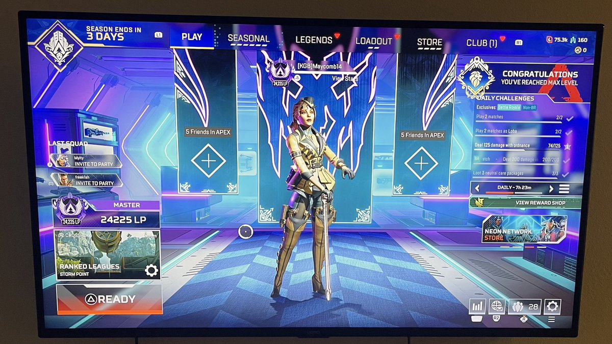 Maycomb14's tweet photo. We did it boys. Right on Time.  @PlayApex  #Masters 🔥 https://t.co/zYSXsJapQC