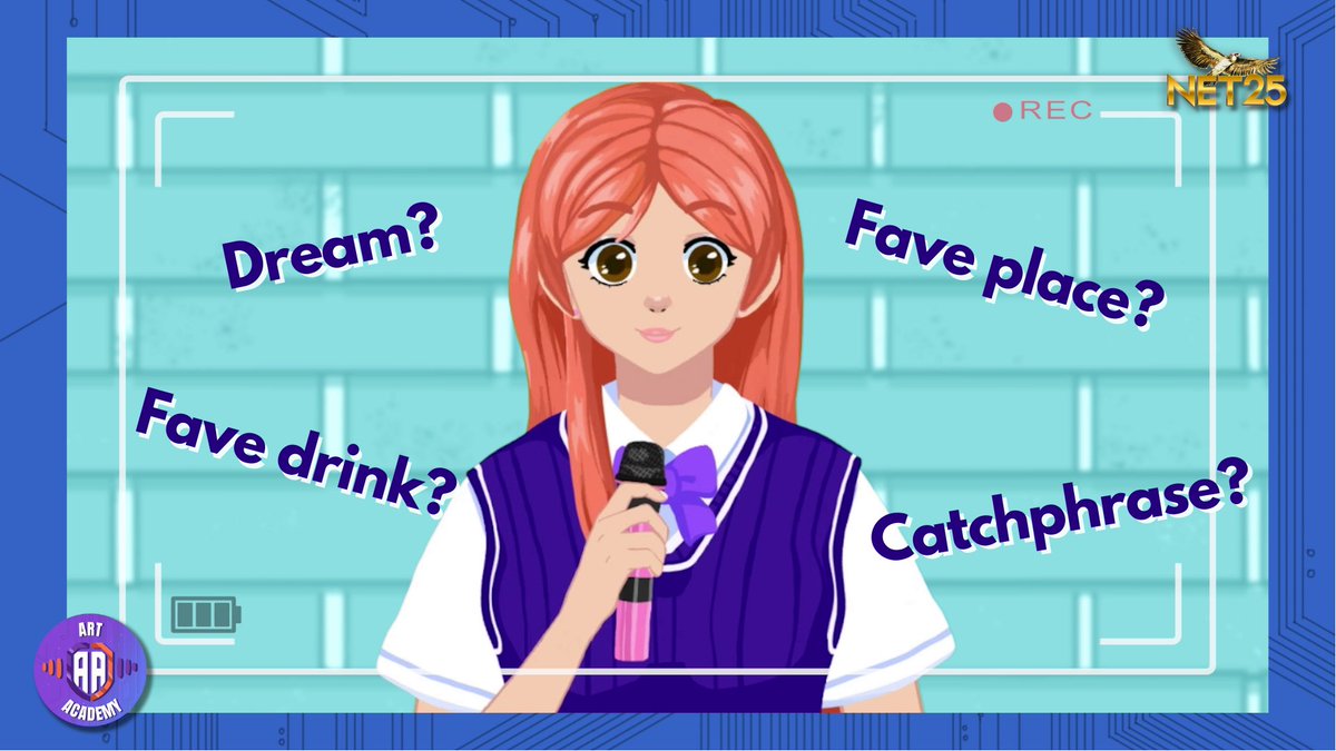 NET25TV's tweet photo. Let’s get to know Art Academy’s president and host PJ!
Dreams? Catchphrase? Favorite place?
Find out in Art Academy on NET25!
#NET25 #ArtAcademy
#Art #PJ #CreateToExpress
#Vtubers #Vhosts https://t.co/Y9H2BzNYVh