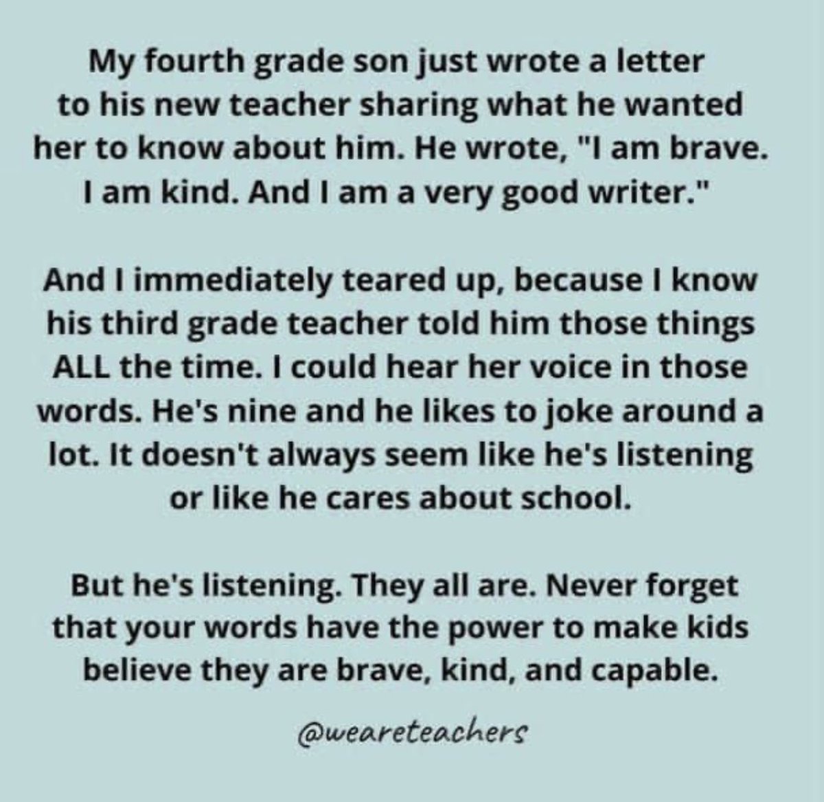 “Never forget that your words have the power…” ❤️🥹
