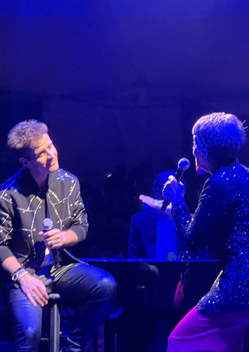 A sweet moment <a href="/joeymcintyre/">Joey McIntyre</a> singing with his sister Carol #SoloJoe #IYKYJ <a href="/CCMelodyTent/">Cape Cod Melody Tent</a>