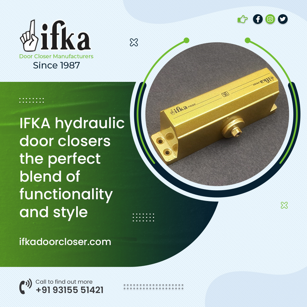 ifkadoorcloser's tweet image. 🚪 Discover #IFKA #HydraulicDoorClosers – the perfect blend of functionality and style!  Elevate your space with seamless door control and a touch of elegance. 

To know more visit: ifkadoorcloser.com

Call us: +91-93155-51421

#FunctionalityAndStyle #Elegance #DoorHardware