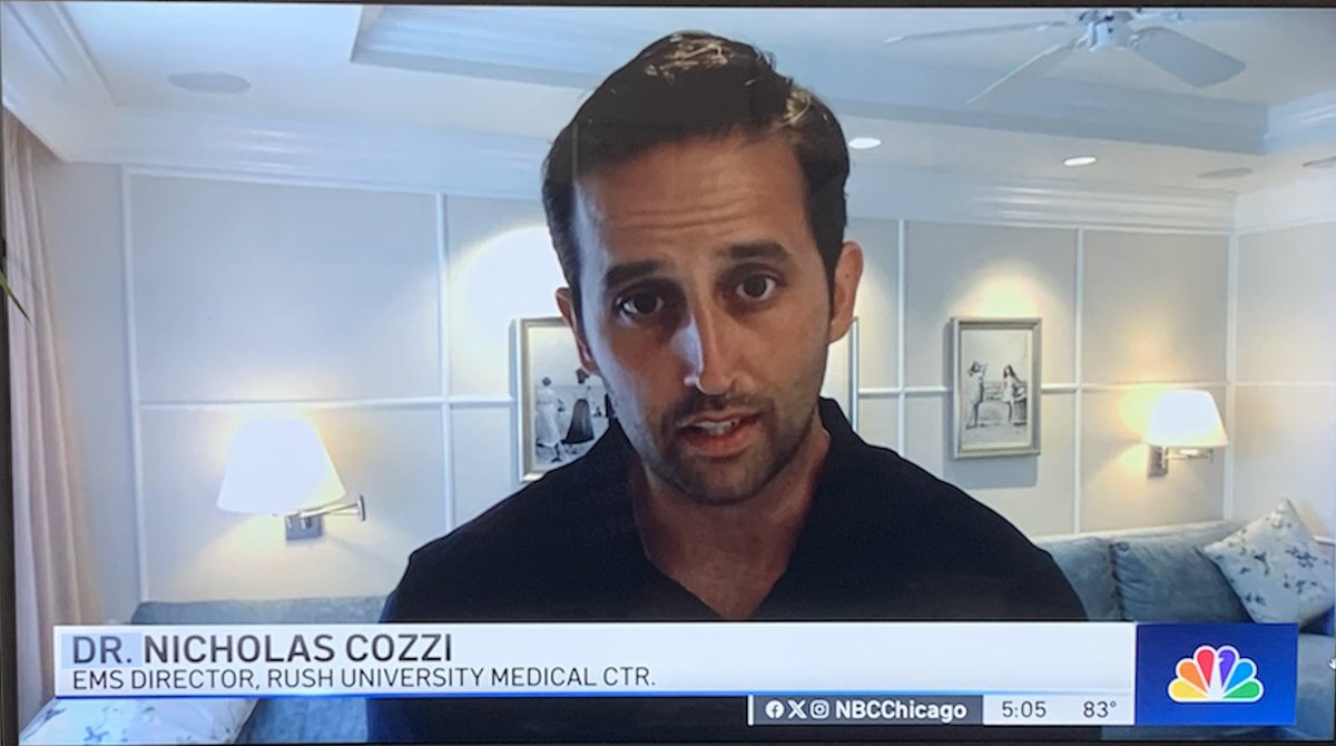NickCozziMDMBA's tweet image. Thank you, @nbcchicago for the opportunity to discuss @lollapalooza Chicago and health effects. 

Top 3: hydration is essential, refrain from drugs &amp;amp; excessive alcohol, and ear/skin protection is key. Stay safe and enjoy the music! @RushMedical