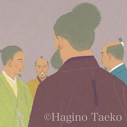 北國新聞、富山新聞連載小説 安部龍太郎さん作「銀嶺のかなた」第207~210回挿絵です。