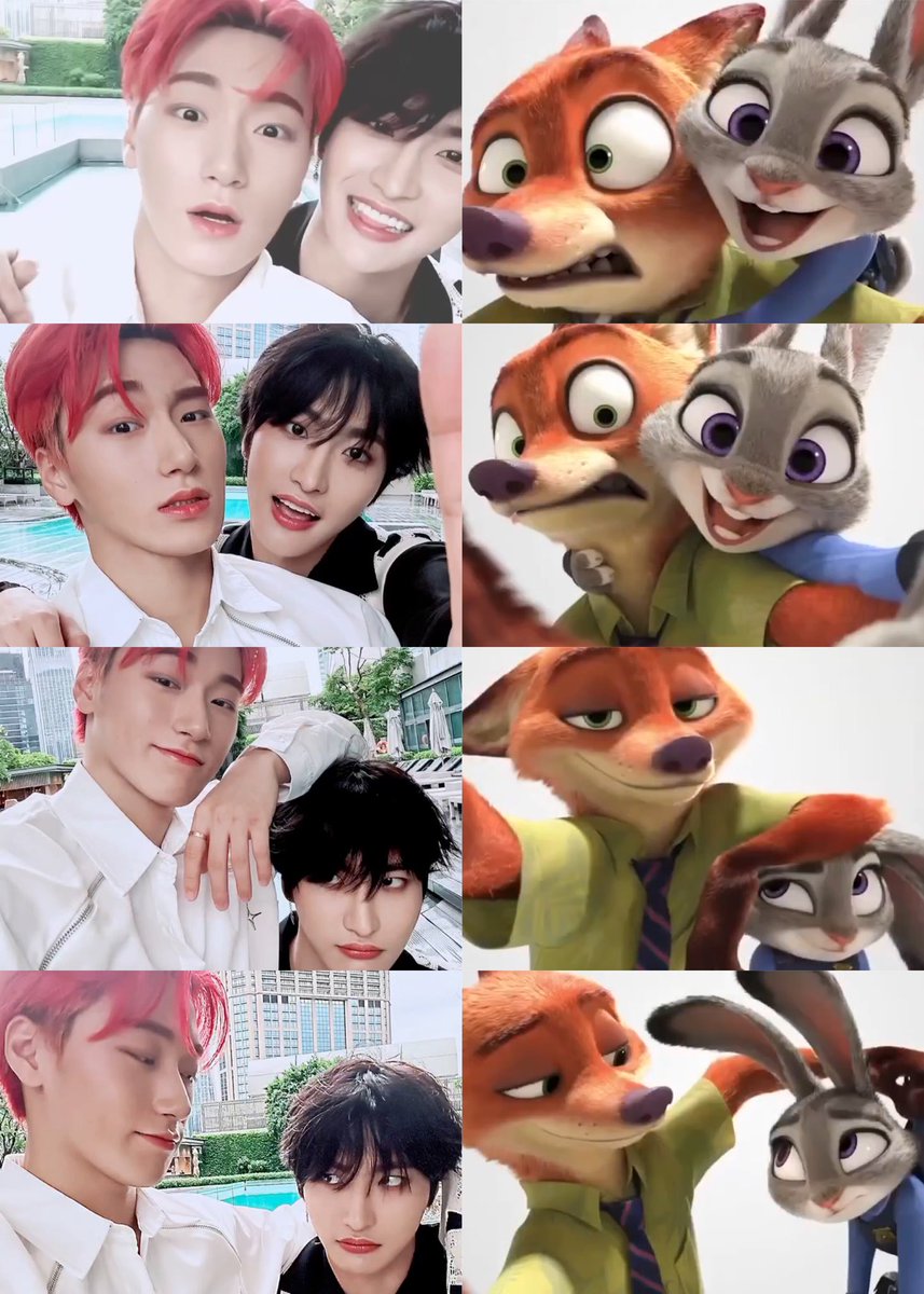 gorgeousanie_'s tweet photo. san and seonghwa as nick and judy 🦊🐰 it’s literally them! https://t.co/MbyYw2wJYb