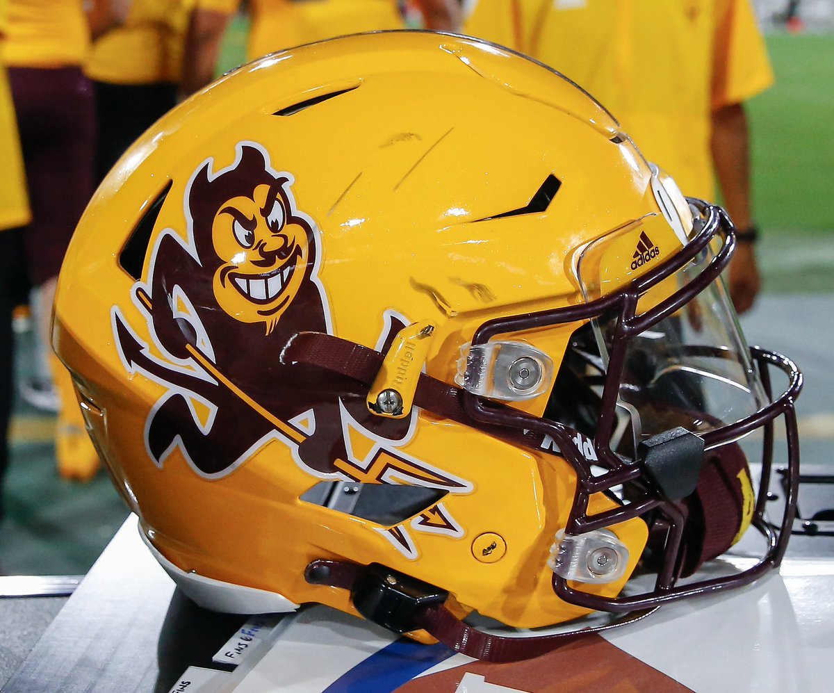 DevilCoug208's tweet photo. With ASU moving to the BIG12, I think it’s time for a full rebrand back to Sparky as the main logo and branding for the school’s athletic programs.  We can keep the fork but gotta go back to our roots. https://t.co/s1GLD1zpN6