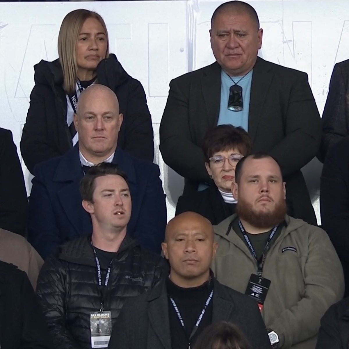 Luke Combs at the Bledisloe Cup rugby match (taken during a moments silence).

He is quoted as said “It was fun, I played for three and a half years in college and I had a really great time doing that. I played football in high school, so it was kind of an easy transition.”