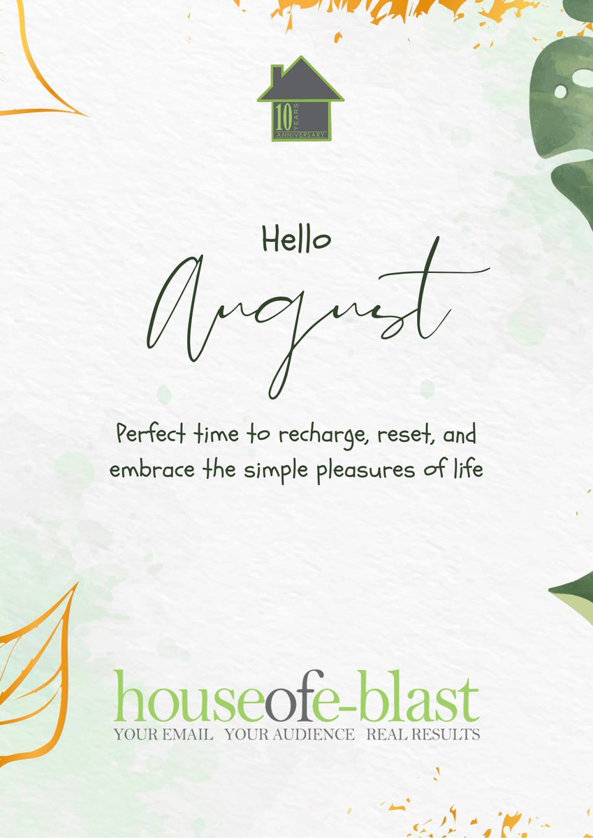 house_of_eblast's tweet photo. Hello August!
#houseofeblast #newhomesales #realestate #homebuyer #community #homebuildingindustry #targetedadvertising #emailmarketing #emailadvertising https://t.co/MBdT0pnWpe