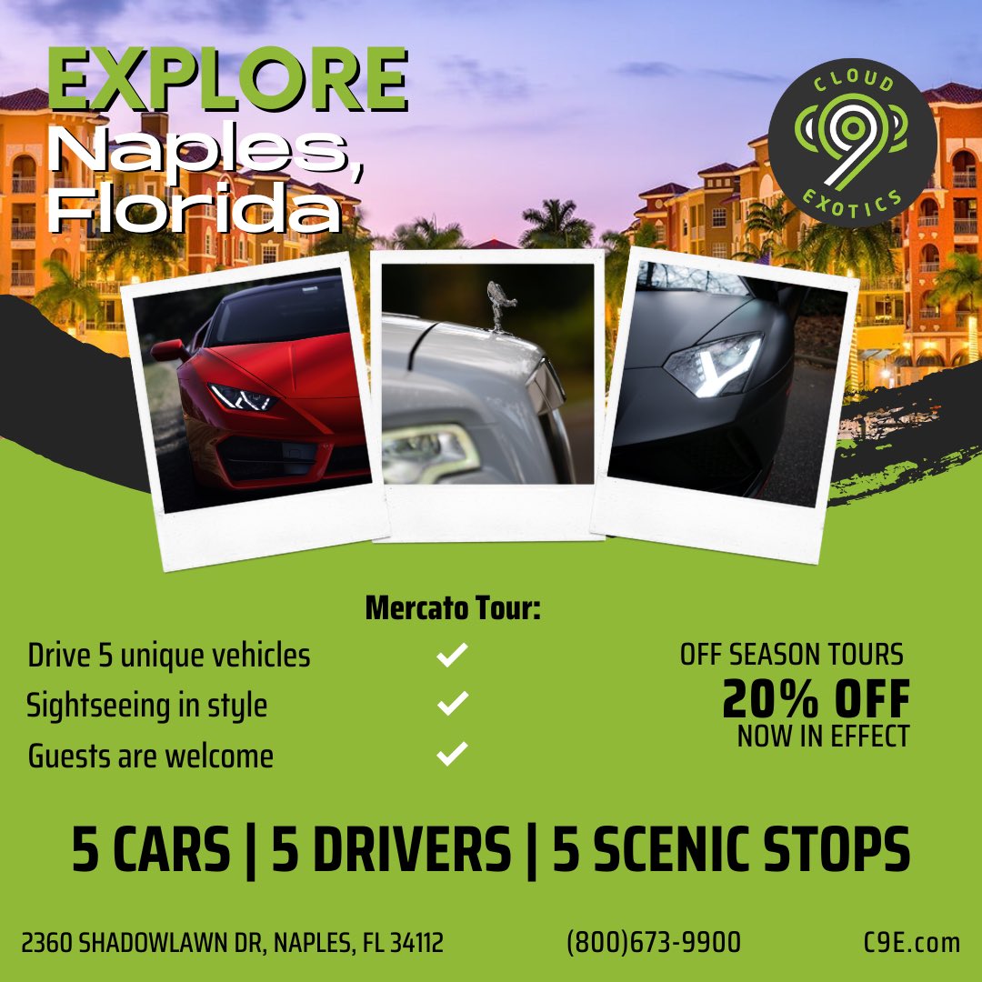 Cloud9Exotics's tweet photo. @icanttradegood @roman_borkovec @RealDhuntley We also run supercar tours for anyone looking to experience a day in multiple different exotics! https://t.co/pAKHPSiyjn