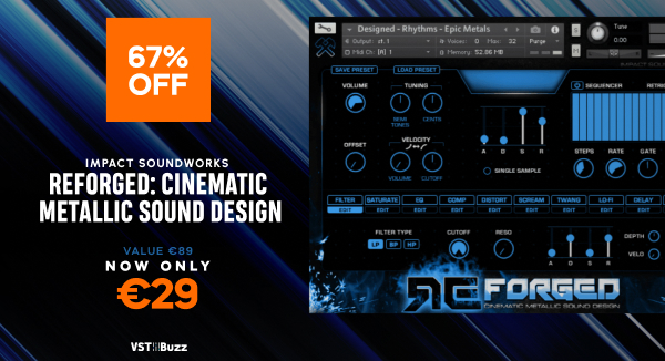 SampleSReview's tweet photo. 67% off “ReForged: Cinematic Metallic Sound Design” by Impact Soundworks 🔥👉https://t.co/j0vmGPId5e
🎹
#impactsoundworks #deal #deals #musicproducer #musicproduction #composer #sounddesign #producerlife #cinematic https://t.co/i9Oo5YQOJW