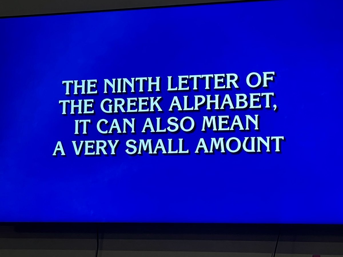 The look my wife game me when I immediately shouted “epsilon”, without really thinking it through…