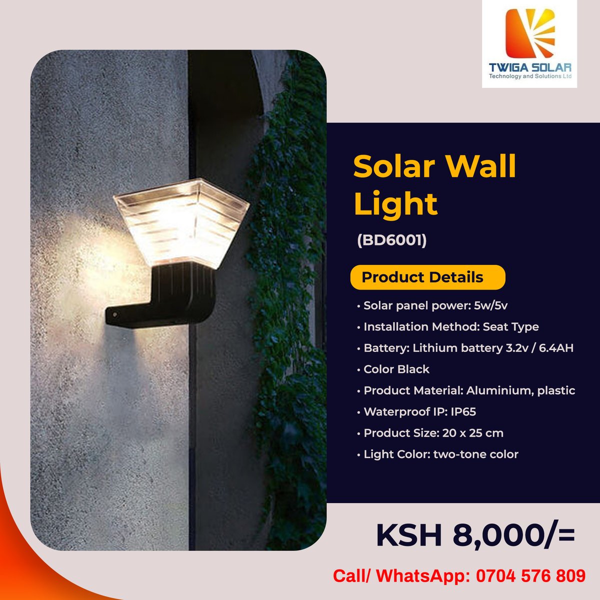 twiga_solar's tweet photo. Twiga Solar 
Solar Wall light
Location: Mombasa Road United Complex building  
----
#twigasolar
#KBCWeekender
#MKU23rdGraduation 
Welcome to Kenya
#SupremeCourt
#inawork https://t.co/2xQOGRq5CY