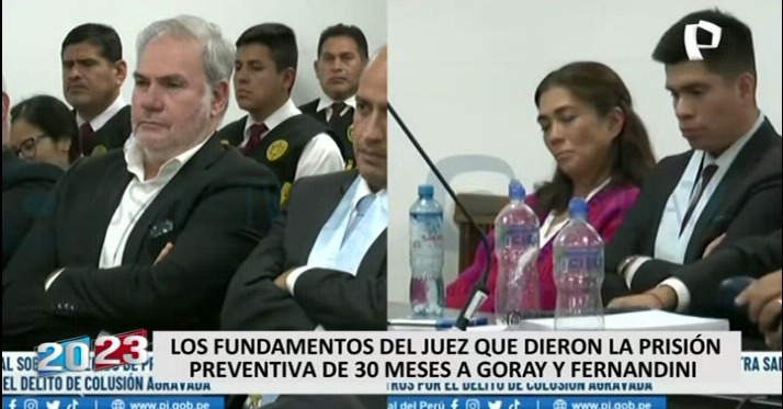 PanamericanaTV's tweet photo. 🔴  #EnVivo | Los fundamentos del juez que dieron la prisión preventiva de 30 meses a #Goray y #Fernandini
 #PanamericanaTelevisión #PanamericanaNoticias #2023En24Horas | Más detalles en ► https://t.co/NDeYp3E0yA @MavilaHuertasC https://t.co/vMqHBooGxQ
