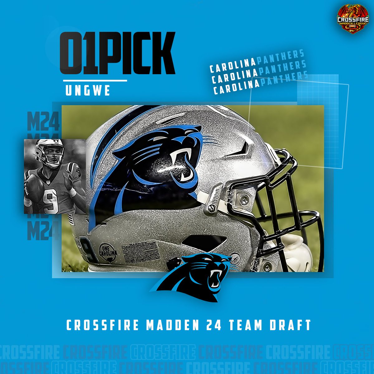 CrossfireLG #CrossfireSZN (@crossfirelg) on Twitter photo With the 1st Overall Pick of the Crossfire M24 Team Draft, Ungwe selects the Carolina Panthers!
#FranchiseNation // #Madden23 #leaguecrawler <a href="/EAMaddenNFL/">Madden NFL 26</a> <a href="/NeonSportz/">NeonSportz</a> <a href="/FixCFM/">Team Fix</a> With the 1st Overall Pick of the Crossfire M24 Team Draft, Ungwe selects the Carolina Panthers!
#FranchiseNation // #Madden23 #leaguecrawler <a href="/EAMaddenNFL/">Madden NFL 26</a> <a href="/NeonSportz/">NeonSportz</a> <a href="/FixCFM/">Team Fix</a>