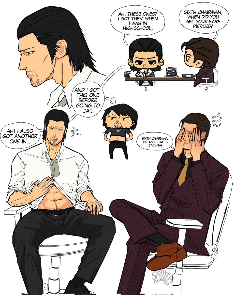 6️⃣🦒Sixth Chairman's piercings 
.
#minedai #dojimadaigo #yoshitakamine