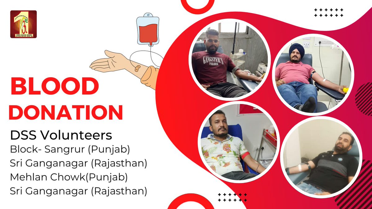 DSSNewsUpdates's tweet photo. In a world full of selfishness and negativity, Volunteers spreading positivity, love and light by donating blood to patient in need! #BloodDonation #DeraSachaSauda #SaintDrMSG #Humanity https://t.co/BN0y8OjwCY