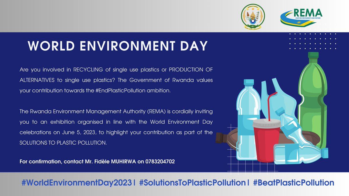 CarrieG25409703's tweet image. Are you involved in RECYCLING or PRODUCTION OF ALTERNATIVES to single use plastics? Here is an exhibition you shouldn't miss
---
Mukora ibijyanye no KUNAGURA cyangwa gukora👏👏👏👏👏 InteriorDesigner #DuvetSet #NicBrundson #AllAmericanRejects  
Original: REMA_Rwanda