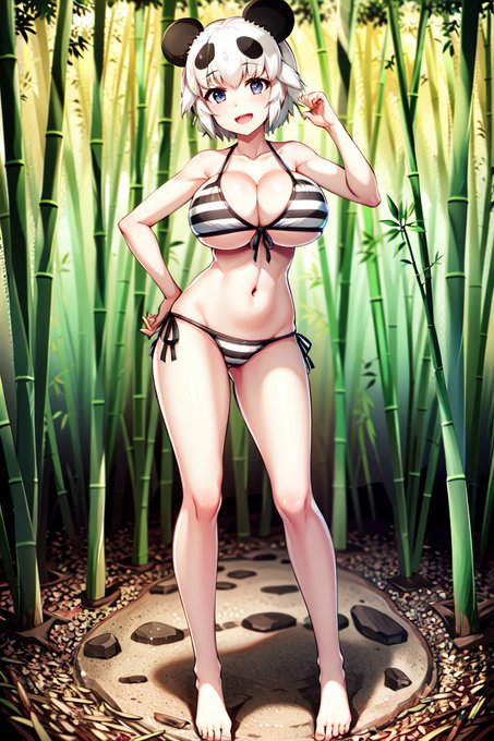 AI描きプログラムでジャイアントパンダの水着姿を作ってみました🐼💦 

#けものフレンズ 
#AIイラスト #AIart 