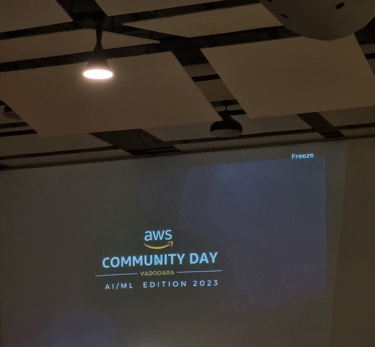 Bhavya142004's tweet photo. Excited to be a part of the #AWSCommunityDay, diving deep into the world of AI/ML innovation! Learning, connecting, and exploring the future of technology with fellow enthusiasts @Hp0025 @diyashaah @harsh_shah_9104. #AWSAIMLday. https://t.co/9DDcQXeJQs