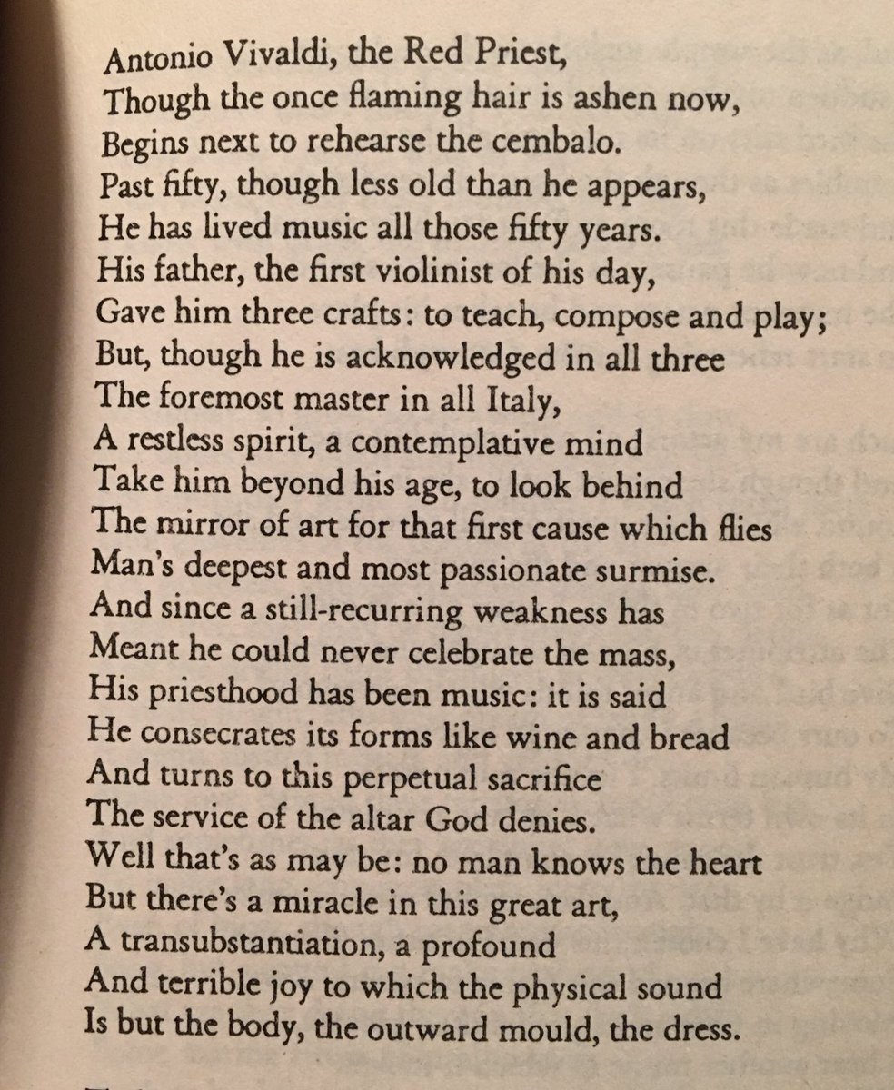 BurlHorniachek's tweet photo. An excerpt from “Vivaldi, Bird and Angel” by Australian poet AD Hope https://t.co/z8HJ5OxAIJ