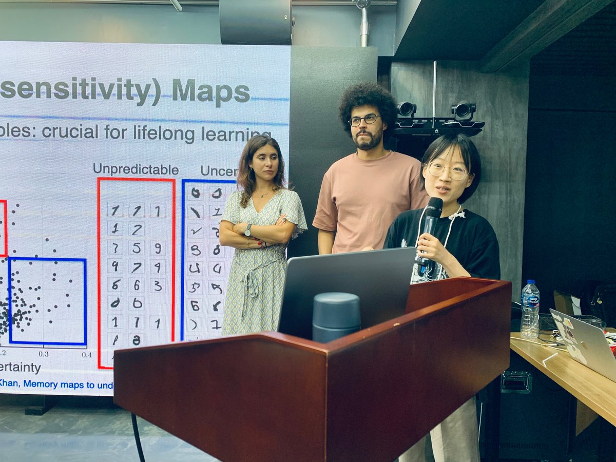 Krikamol (Hiring Postdoc) (@krikamol) on Twitter photo The third day of MLRS 2023. <a href="/EmtiyazKhan/">Emtiyaz Khan</a> and his team are convincing our participants of the importance of uncertainty in lifelong learning.
#MLRS2023 #Bayes #Uncertainty The third day of MLRS 2023. <a href="/EmtiyazKhan/">Emtiyaz Khan</a> and his team are convincing our participants of the importance of uncertainty in lifelong learning.
#MLRS2023 #Bayes #Uncertainty