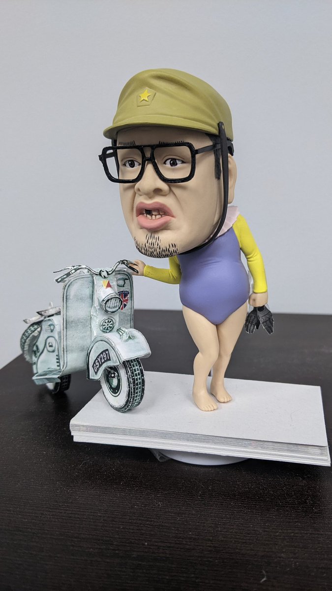 RhysKi23's tweet photo. @yodareyodare #readytoroll with a new custom ride 🛵 #Kukki @genie_high  #papermodel #scooterbrother #letsride https://t.co/FA9YWqCGwj