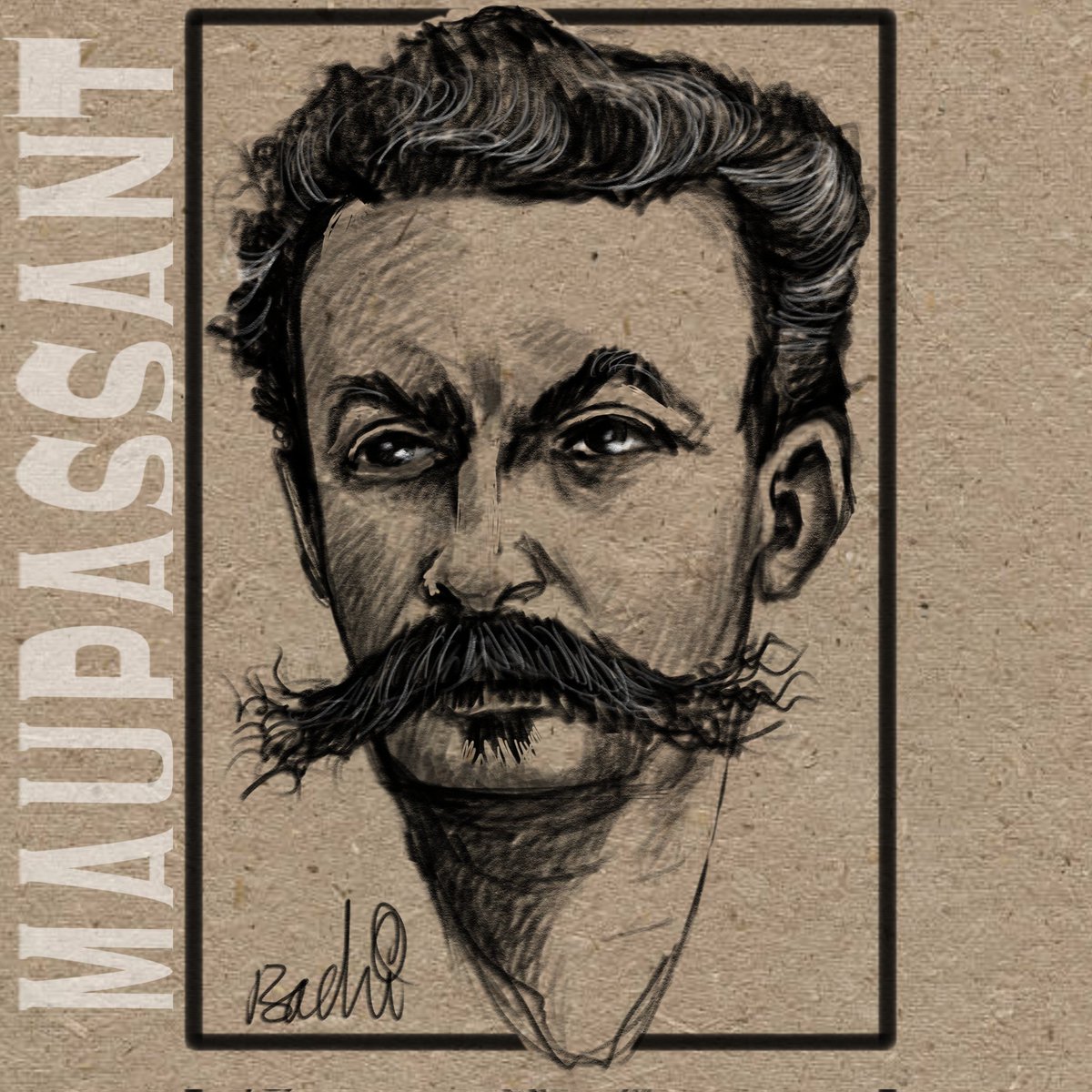 badri_j's tweet photo. August 5th #caricature #caricaturesbybadri #caricatures #art #writer #guydemaupassant #french #frenchwriter #openforcommissions #commissionsopen #HappyBirthday https://t.co/uYkLq7TYhb