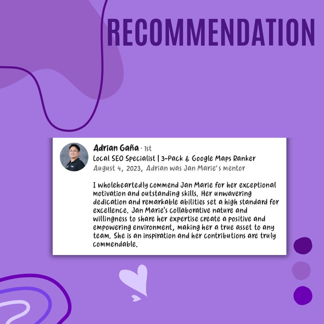 fastrankerph's tweet photo. Thank you Coach Adrian for your valuable recommendation. Sharing your expertise and guidance in Local SEO practices has been incredibly helpful. I, together with the other mentees, truly appreciate your expertise and support. https://t.co/dF3LzXH5PA
