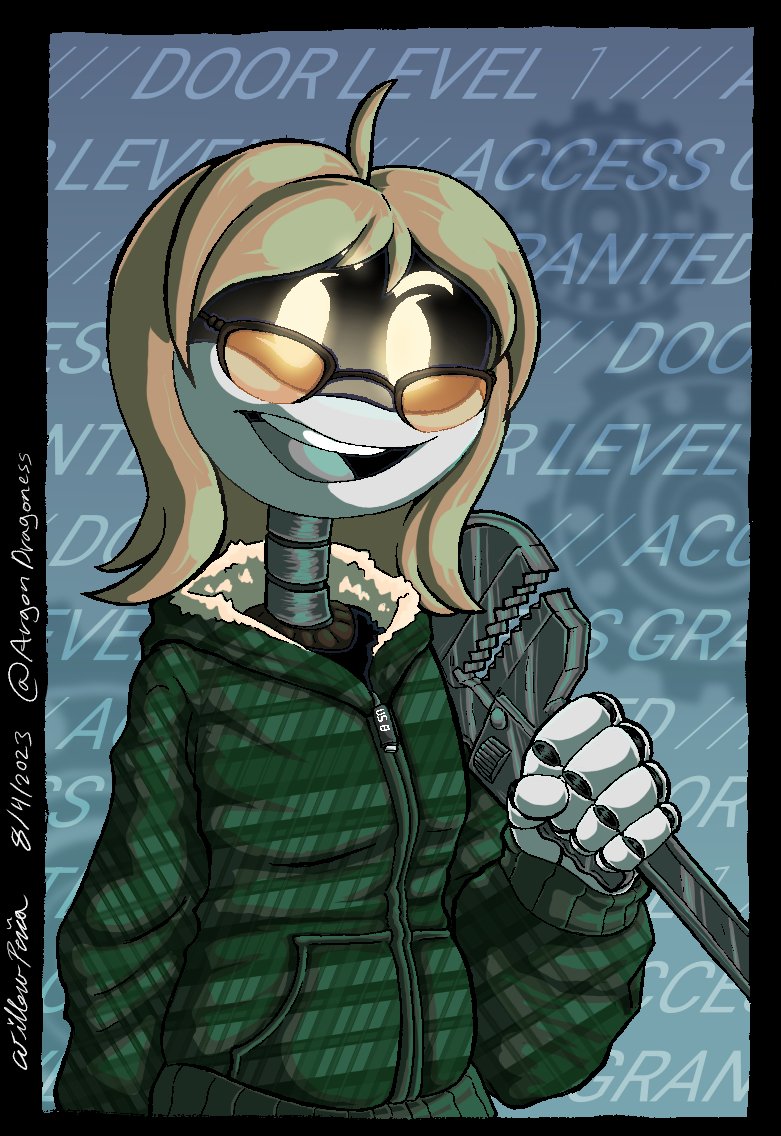 ArgonDragoness's tweet photo. Made something for my sister. #murderdronesartwork #murderdronesart #murderdronessona #murderdronesoc https://t.co/0ojDXzDttS