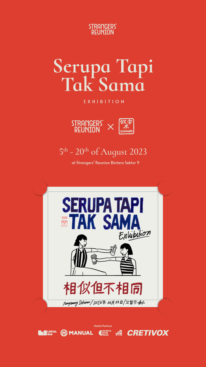 senikanji's tweet photo. Hari ini pembukaan pameran Senikanji &amp; talkshow di Strangers Reunion Coffee Bintaro sektor 9. 

Yuks siapapun boleh hadir, gratis layaknya udara segar yang kau hirup! 🙂 https://t.co/dsBCla6J0X