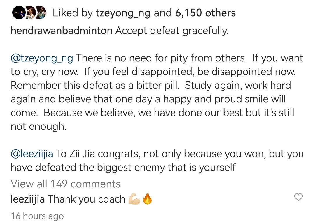 sengfoo88's tweet image. Never thought I would be relieved to see an Instagram like after Tze Yong went silent on social media after yesterday&apos;s nail-biting match with Zii Jia. #AustralianOpen2023
