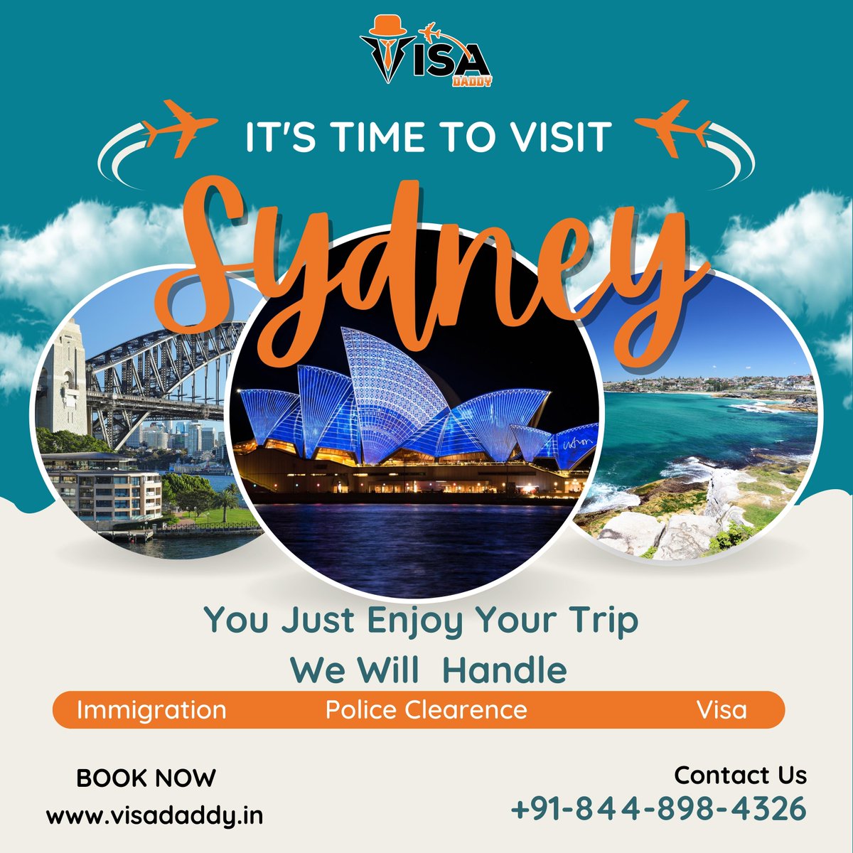 Pack Your Bags and Explore the Magic of Sydney! Your Next Adventure Awaits 🌆✈️

APPLY NOW!
To Know More Connect With Us:-
Call On +91-8448-984-326
Apply Here at visadaddy.in
Ask Anything On info@visadaddy.in

#visadaddy #SydneyCalling #SydneyAdventure #ExploreDown