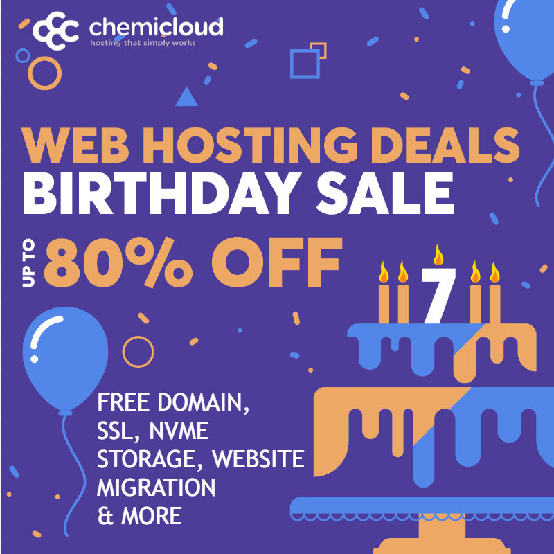 ChemiCloud Birthday Sale 2023