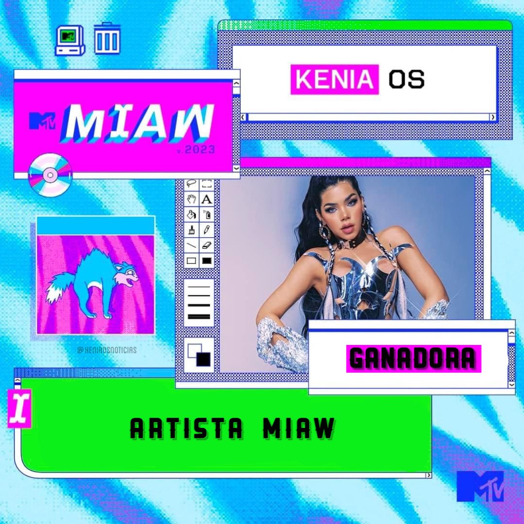 KeniaOsNoticias's tweet photo. Kenia OS es la ganadora de la categoría “Artista MIAW” en los #MTVMIAW2023 https://t.co/0ODWx80LYs