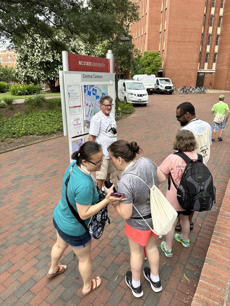 EyeRetreat's tweet photo. Day 6:  We had tons of fun and learning today!  We explored NCSU and competed in a scanveger hunt.  We learned how to use public transportation.  An operator from the Business Enterprise Program and Dr. Kilgore from #TEACH talked
about entrepreneurship. https://t.co/xSS0YQE10l