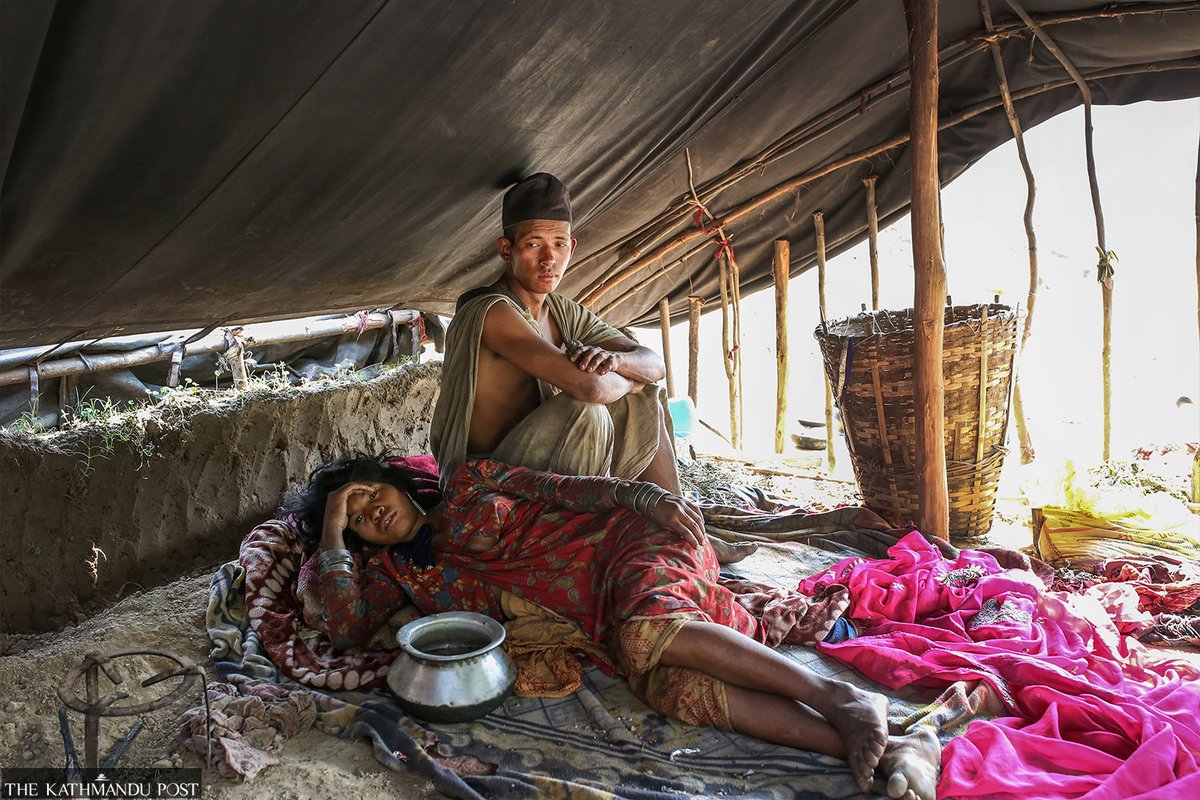 kathmandupost's tweet photo. PHOTOS: A peek into the nomadic life of the Rautes

The settlement on the riverbank of the Thamghat River is home—albeit a temporary one—for around 141 individuals.

https://t.co/DaTtJ7GZKt — by @prakashtimilsen https://t.co/tcwQ6Q40mO