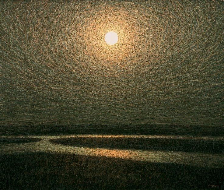 " I desired always to stretch the night and fill it fuller and fuller with dreams. ”

 ✒️ Virginia Woolf, The Waves.

🎨 Ivan Marchuk  .