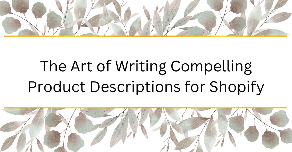 The Art of Writing Compelling Product Descriptions for Shopify

grandissantstech.com/the-art-of-wri…

#GrandissantsTech  #ArtWriting   #CompellingProduct   #Shopify