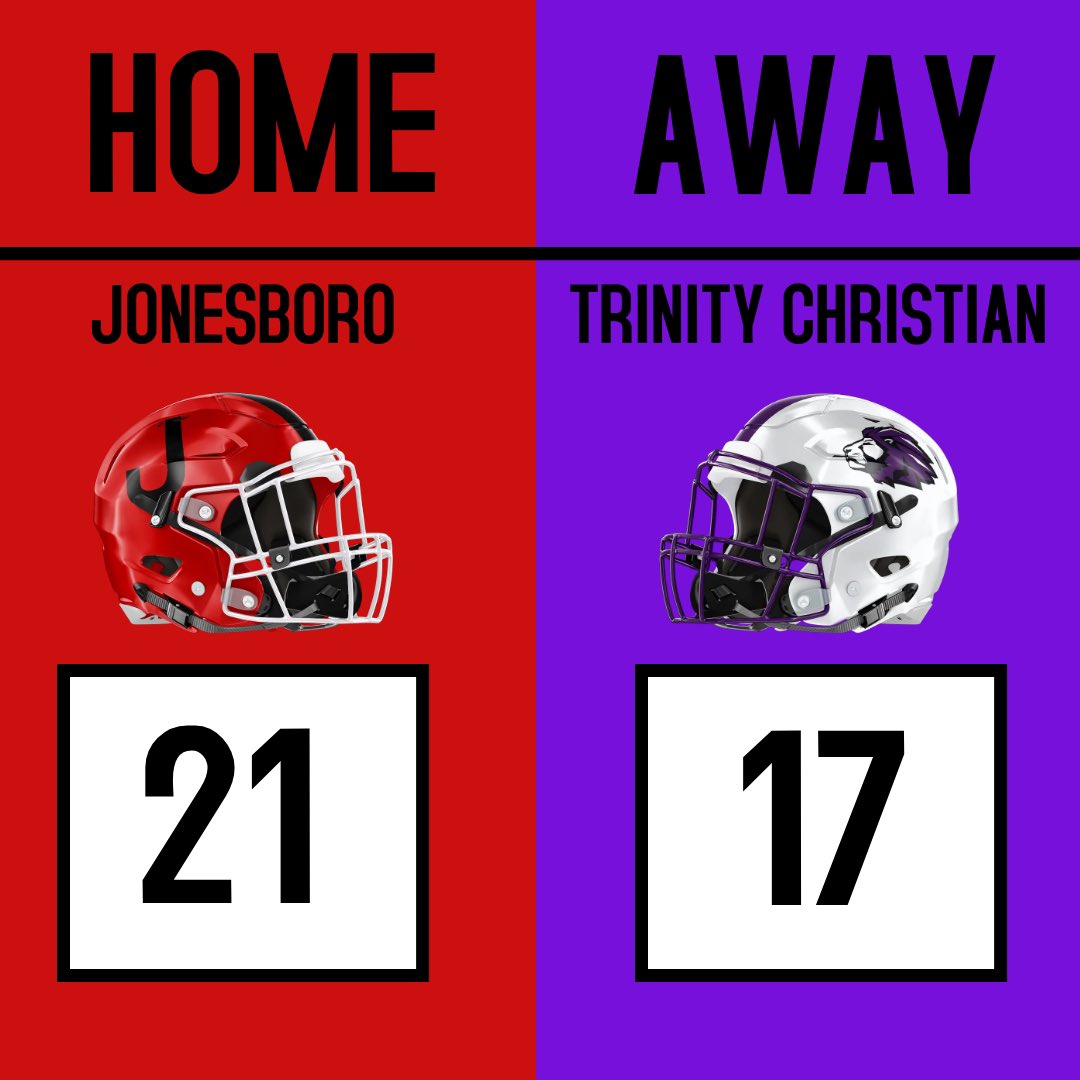 CoachCarmichEAL's tweet photo. FINAL: Jonesboro 21 - T. Christian 17
#JonesboroU🧬 #CardinalNation https://t.co/QOGyDvgD4X