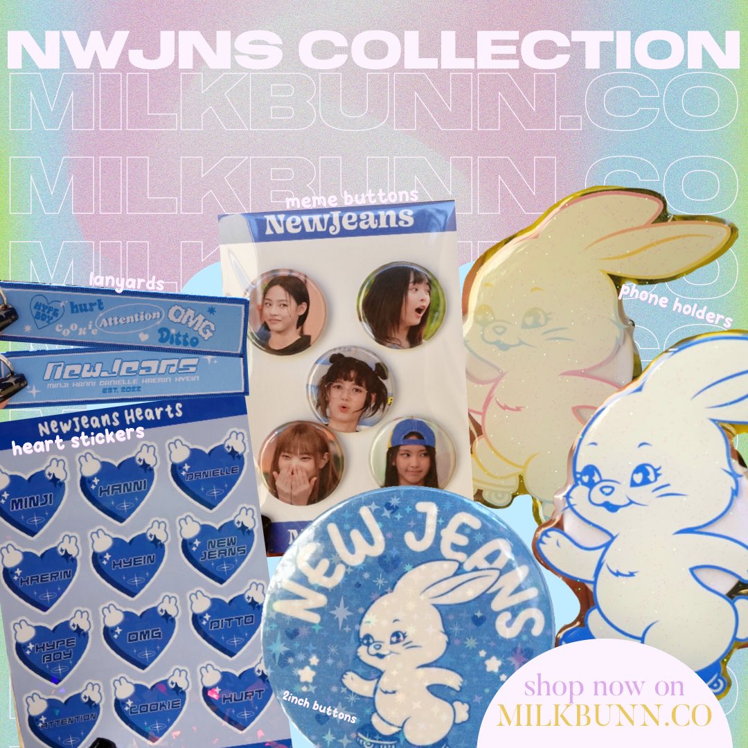 milkbunnco's tweet photo. NewJeans merch now available! https://t.co/pnzI1cOxiU