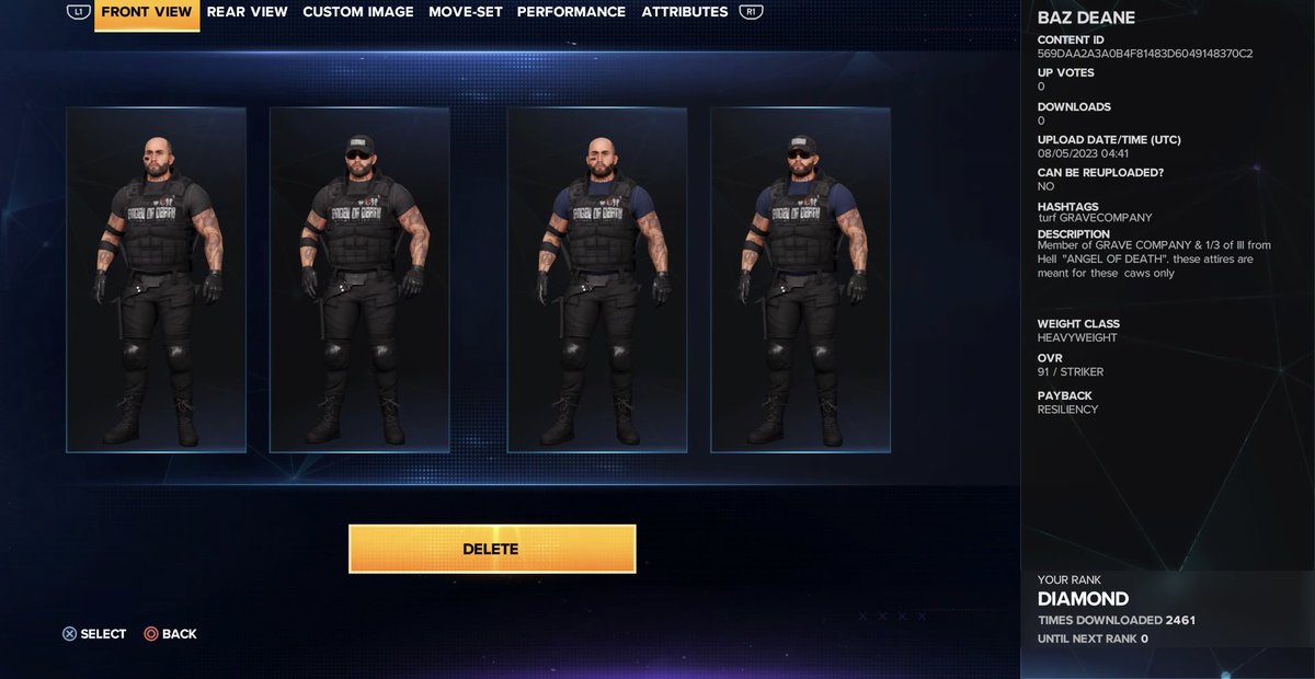 turf1654's tweet photo. GRAVE COMPANY upload list (Thread)

III FROM HELL (Baz Deane, Dwayne Cole, and Omari) &amp; SKIV uploaded to CC. Tags: Turf, GRAVECOMPANY.

#WWE2K23 #OriginalCaws #Cawmunity https://t.co/ah7GHqmkPx